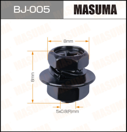 БОЛТ М 5х8х0,8 С ГАЙКОЙ MASUMA