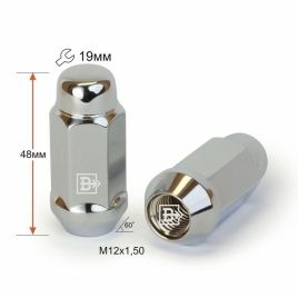 ГАЙКА КОЛЕСА М12х1,5х48 кл.19 ЗАКР.