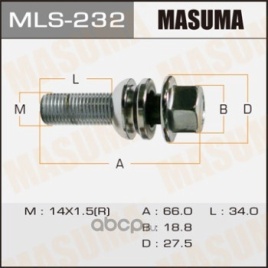 БОЛТ КОЛЕСА М14х1,5х32,5 