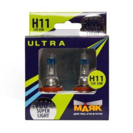 ЛАМПЫ Н11 55W+100% МАЯК