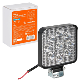 ПРОТИВОТУМАНКИ 12V AIRLINE КВАДР. 9 LED 83*83*22