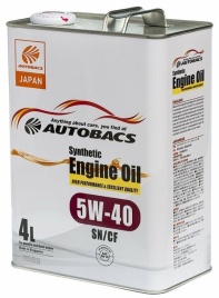 МАСЛО AUTOBACS(AKIRA)  5W40 СИНГАПУР 4л синт