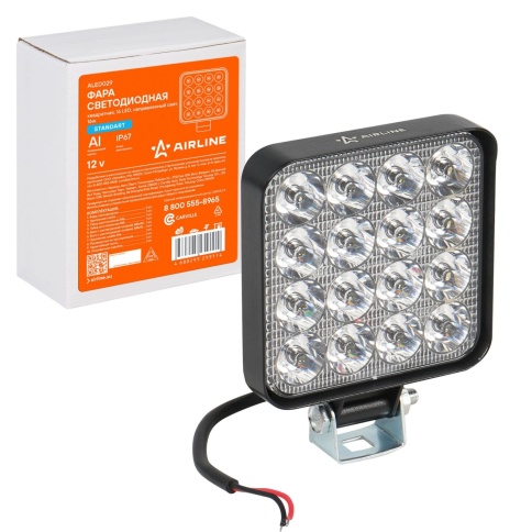 ПРОТИВОТУМАНКА 16LED. НАПР.СВЕТ 83*83*22мм фото 1