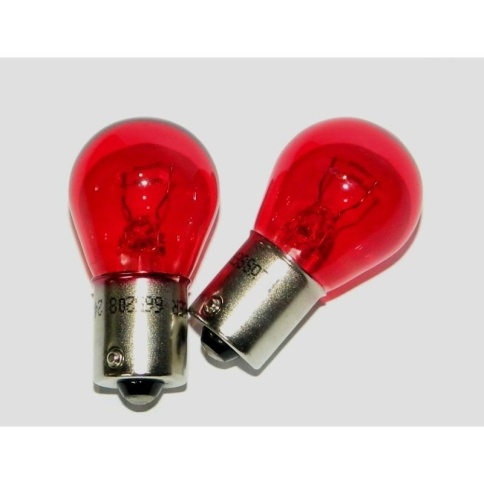 ЛАМПА 1к-т цок.12V 21W (BA15s)красная фото 1