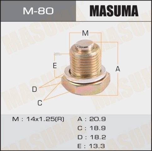 БОЛТ М14х1,25 СЛИВА МАСЛА С МАГНИТОМ фото 1