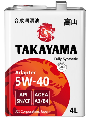 МАСЛО TAKAYAMA A3/B4 5W40 4л син фото 1