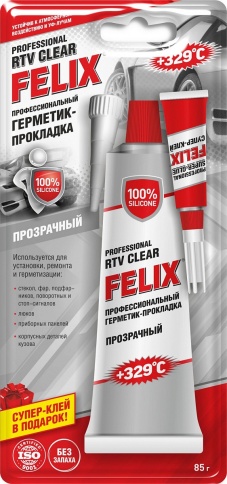 ГЕРМЕТИК СИЛИКОН.ПРОЗРАЧНЫЙ FELIX 85гр фото 1