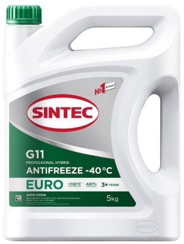 АНТИФРИЗ SINTEC ЗЕЛЕНЫЙ 5кг. фото 1