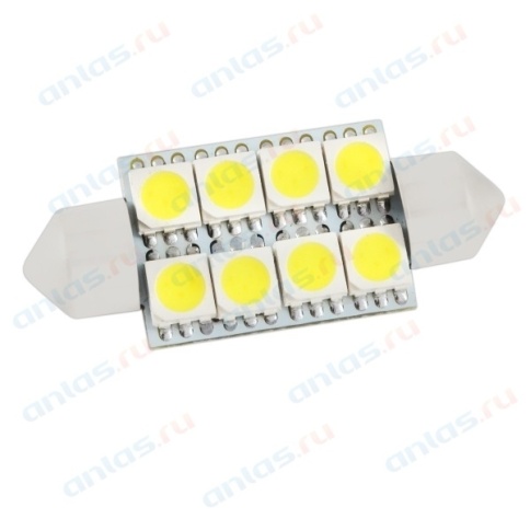 СВЕТОДИОД T11 БЕЛЫЙ  8 SMD 39мм  фото 1